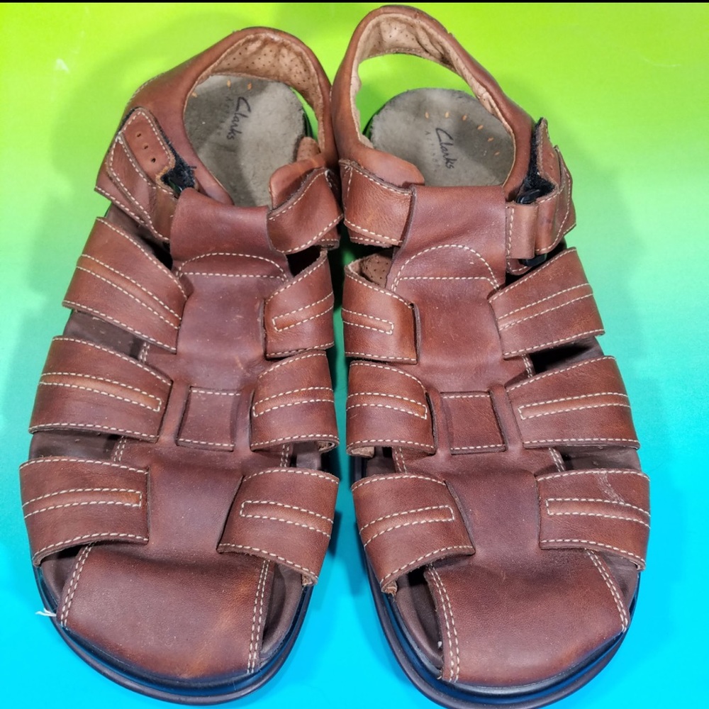 COPY - NWOB Clark’s Sandals Men’s 13M Beach Leather Summer Shoes Vacation Walki…